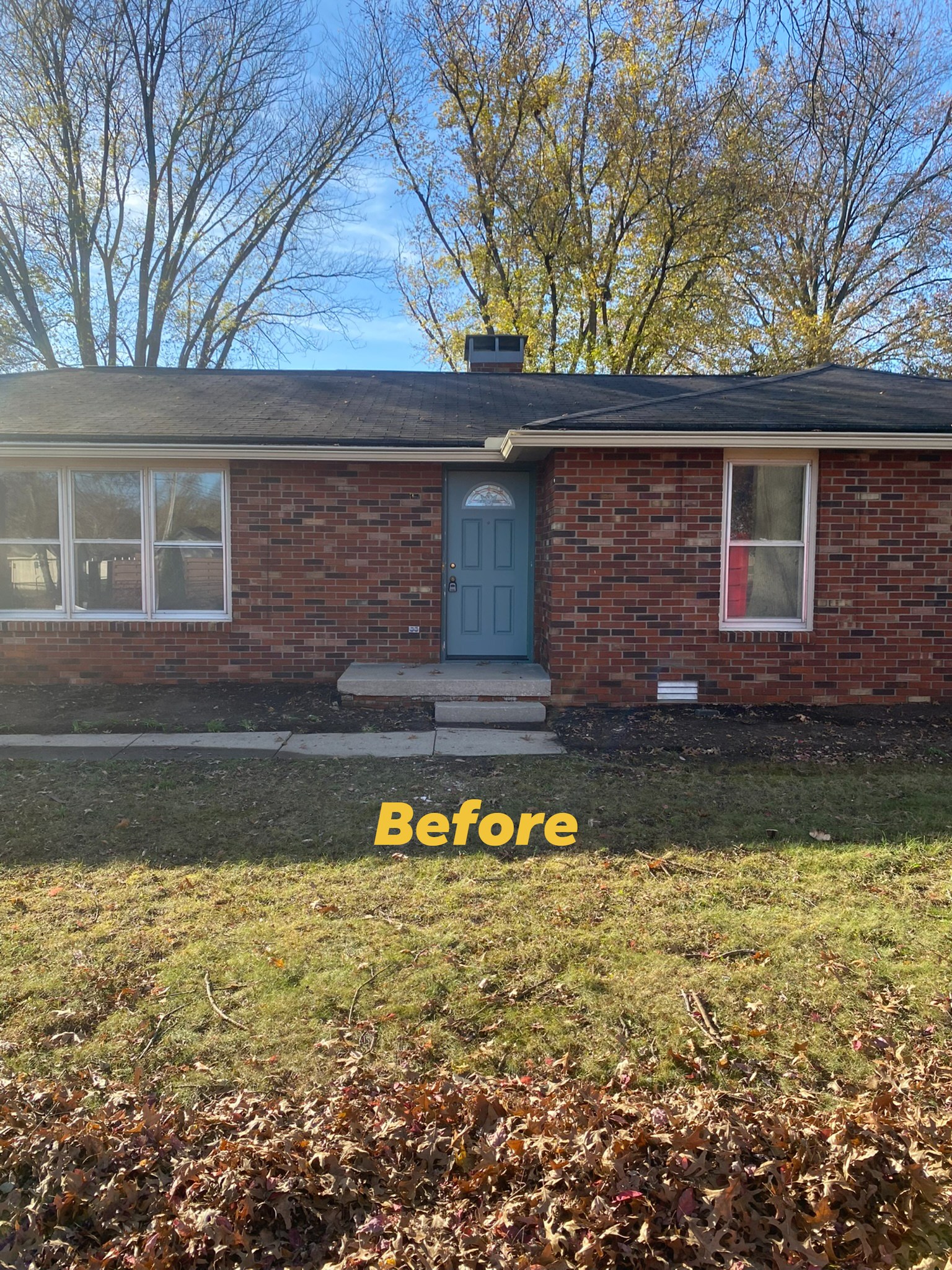 Before — Red brick exterior