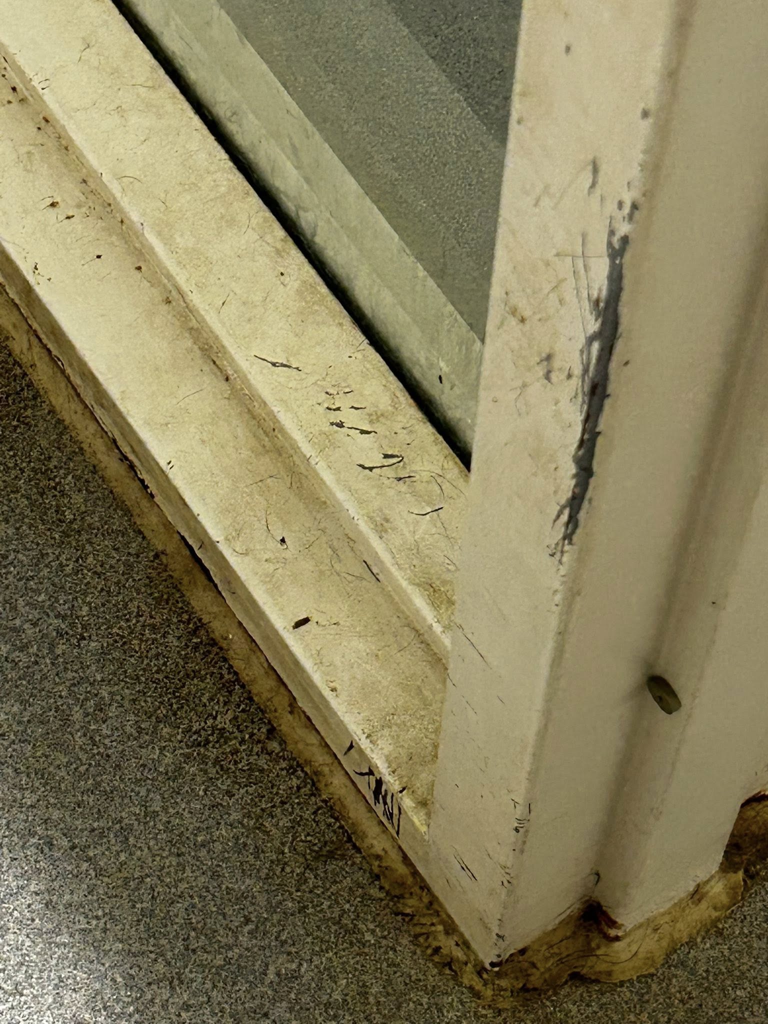 Before — Worn window frame